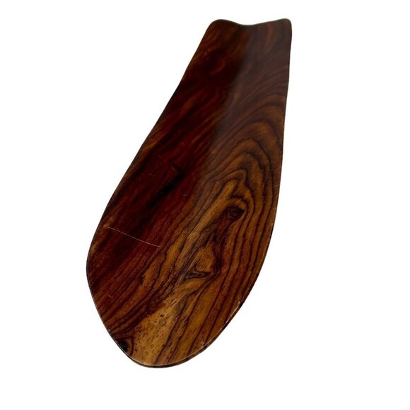 Handcrafted Costa Rican Dark Wooden Baguette Bread Cutting Board 22" Long - Picture 5 of 6